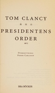 Cover of: Presidentens order
