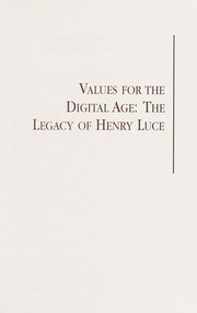 Values for the digital age by Gerald M. Levin