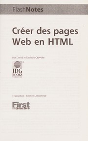 Cover of: Créer des pages Web en HTML