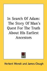 Cover of: In Search Of Adam by Herbert Wendt