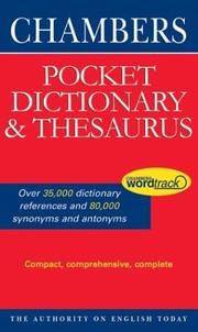 Chambers pocket dictionary & thesaurus