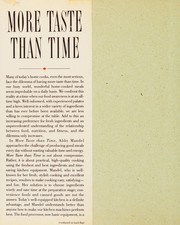 Cover of: More taste than time