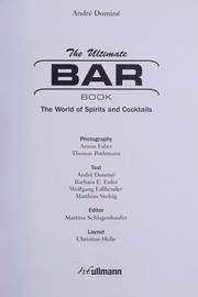 The ultimate bar book by André Dominé, Armin Faber, Thomas Pothmann