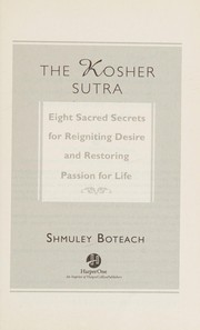 Cover of: Kosher Sutra: Eight Sacred Secrets for Reigniting Desire and Restoring Passion for Life