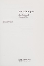 BIOSTRATIGRAPHY: MICROFOSSILS AND GEOLOGICAL TIME by BRIAN MCGOWRAN