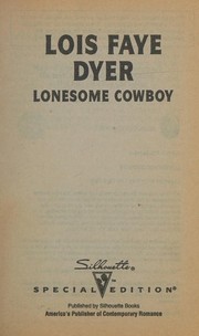 Cover of: Lonesome Cowboy (Silhouette Special Edition, No 1038)