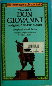 Cover of: Mozart's Don Giovanni by Wolfgang Amadeus Mozart ; introduced and translated by Ellen H. Bleiler.