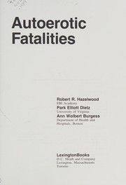 Cover of: Autoerotic fatalities