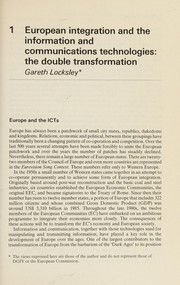 Cover of: The Single European market and the information and communication technologies