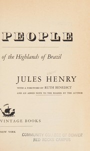 Cover of: Jungle people: a Kaingáng tribe of the highlands of Brazil