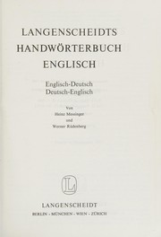 Cover of: Langenscheidts Handwörterbuch Englisch