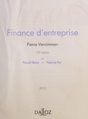 Finance d'entreprise by Pierre Vernimmen