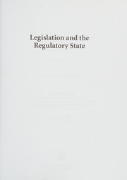 Cover of: Legislation and the Regulatory State Document Supplement