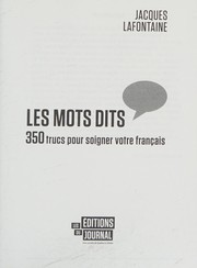 Les mots dits by Jacques Lafontaine