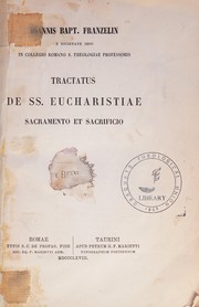 Cover of: Tractatus de ss. eucharistiae sacramento et sacrificio