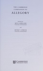 Cover of: The Cambridge Companion to Allegory (Cambridge Companions to Literature)