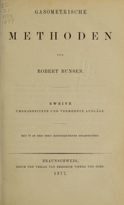 Cover of: Gasometrische Methoden by R. Bunsen