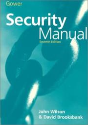 Security manual by David Brooksbank