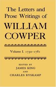 Cover of: The letters and prose writings of William Cowper