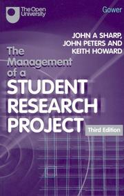 The management of a student research project by John A. Sharp
