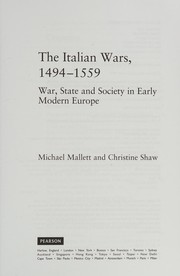 Cover of: The Italian Wars, 1494-1559: war, state and society in early modern Europe