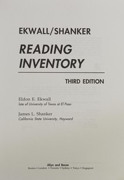 Cover of: Ekwall-Shanker reading inventory