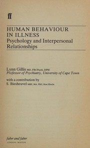 Human behaviour in illness by Lynn Gillis