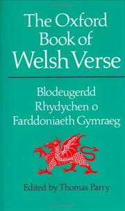 The Oxford book of Welsh verse