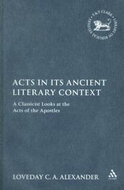 Acts in its ancient literary context : a classicist looks at the acts of the Apostles