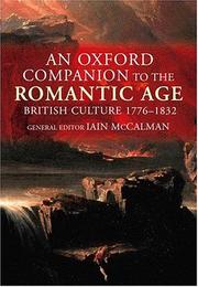 Cover of: An Oxford companion to the Romantic Age: British culture, 1776-1832