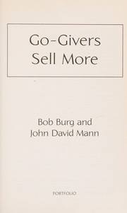 Cover of: Go-givers sell more