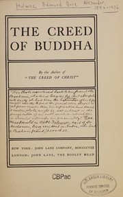 Cover of: The Creed of Buddha by Edmond Holmes