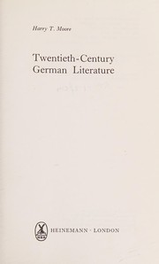 Cover of: Twentieth-century German literature