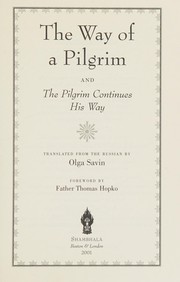 Cover of: The way of a pilgrim ; and, A pilgrim continues his way