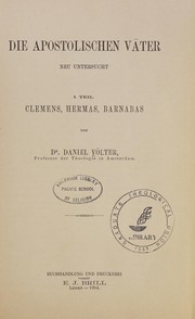Cover of: Clemens, Hermas, Barnabas