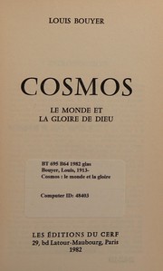 Cover of: Cosmos: le monde et la gloire de Dieu