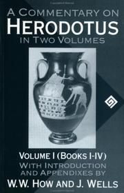 Cover of: A Commentary on Herodotus: With Introduction and Appendices Volume I (Books I-IV) (Commentary on Herodotus, Bks. 1-4)