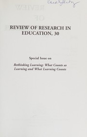 Cover of: Rethinking Learning: What Counts as Learning and What Learning Counts (Review of Research in Education)