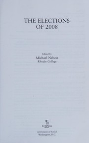 Cover of: The elections of 2008