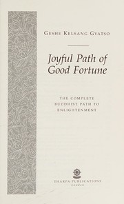 Cover of: Joyful path of good fortune by Kelsang Gyatso
