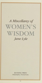 Cover of: A Miscellany of Women's Wisdom
