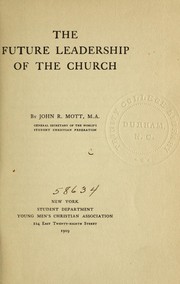 Cover of: The future leadership of the church