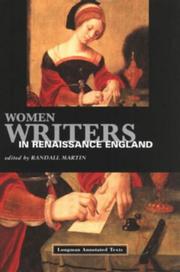 Women Writers in Renaissance England by Randall Martin