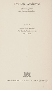 Cover of: Das deutsche Kaiserreich, 1871-1918. by Hans-Ulrich Wehler