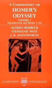 Cover of: A Commentary on Homer's Odyssey: Volume I:  Introduction and Books I-VIII (Commentary on Homer's Odyssey)