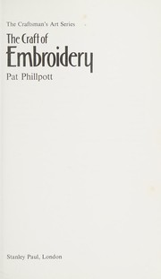 Cover of: The craft of embroidery