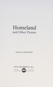 Cover of: Homeland and Other Poems
