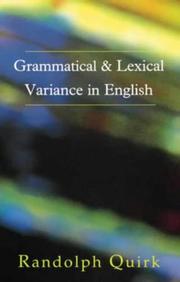 Grammatical and lexical variance in English