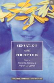 Cover of: Sensation and perception by edited by Richard L. Gregory and Andrew M. Colman.