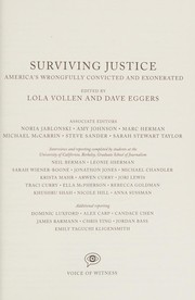 Cover of: Surviving justice: America's wrongfully convicted and exonerated